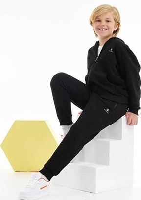 LUMBERJACK - 5W BL 17TPT25 5PR-TP - Erkek Çocuk Siyah Baskılı Sweatshirt