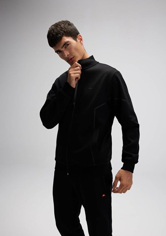 ELLESSE - EM545 Erkek Siyah Fermuarlı Sweatshirt