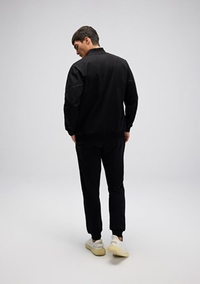 ELLESSE - EM545 Erkek Siyah Fermuarlı Sweatshirt