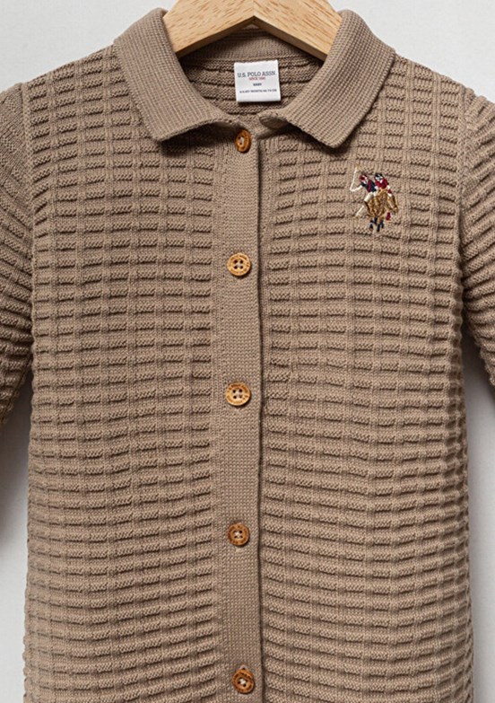 US POLO ASSN Bej Erkek Bebek Tulum