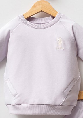 US POLO ASSN Mor Kız Bebek Eşofman Takımı