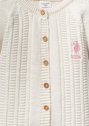 US POLO ASSN Beyaz Kız Bebek Tulum