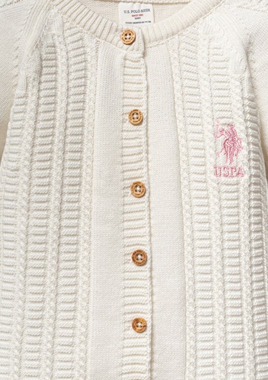 US POLO ASSN Beyaz Kız Bebek Tulum