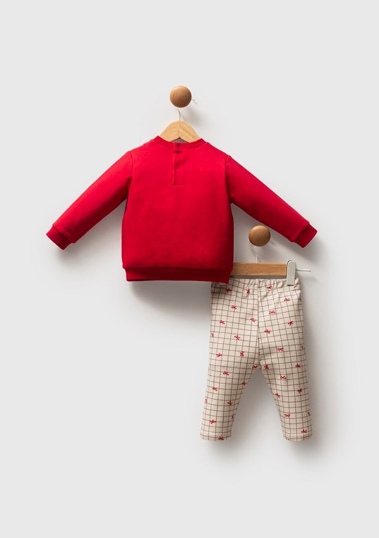 US POLO ASSN Kırmızı Kız Bebek Eşofman Takımı