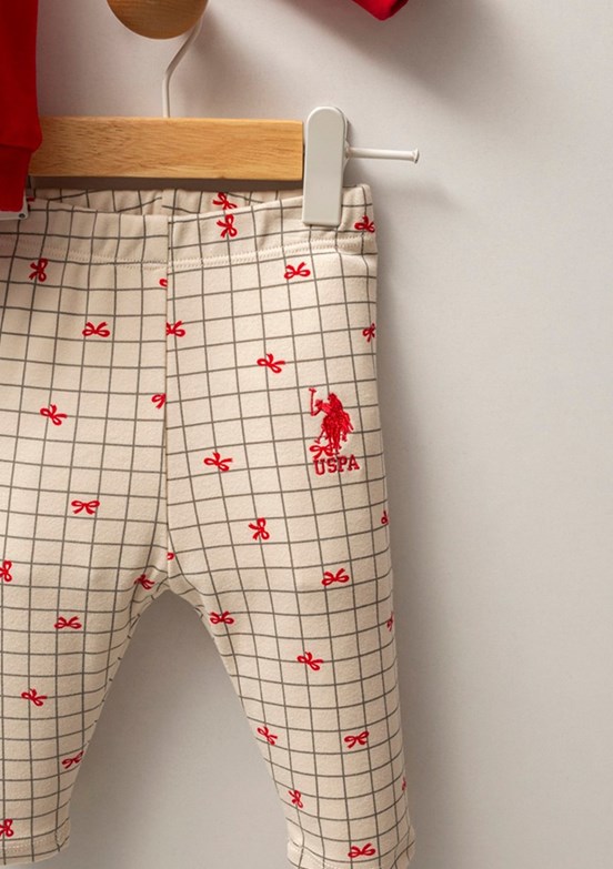 US POLO ASSN Kırmızı Kız Bebek Eşofman Takımı
