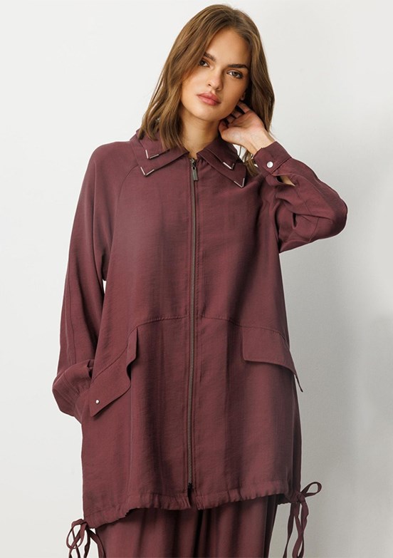 MİCCA Bordo Kadın Pantolonlu Takım