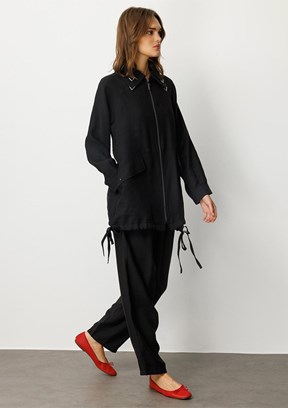 MİCCA Siyah Kadın Pantolonlu Takım