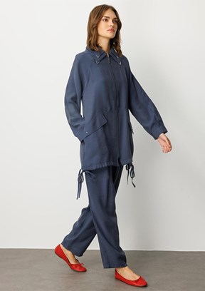 MİCCA Lacivert Kadın Pantolonlu Takım