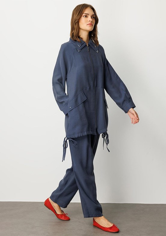 MİCCA Lacivert Kadın Pantolonlu Takım