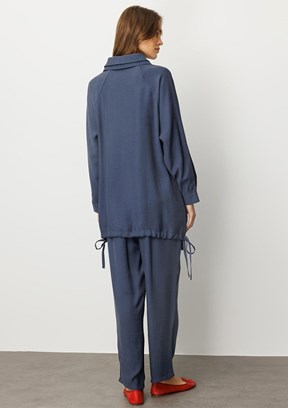 MİCCA Lacivert Kadın Pantolonlu Takım