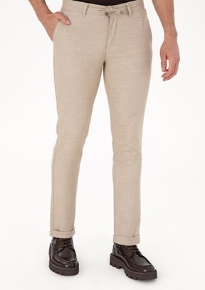 PİERRE CARDİN Bej Erkek Slim Pantolon