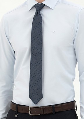 PİERRE CARDİN - Erkek Mavi Uzun Kol Gömlek