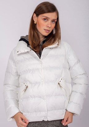 LADY GİNA Beyaz Kadın Şişme Mont