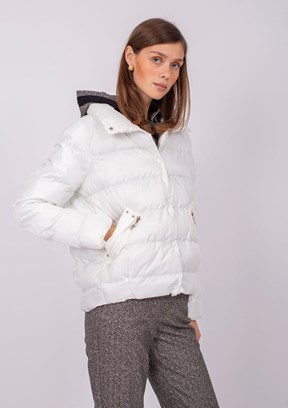 LADY GİNA Beyaz Kadın Şişme Mont