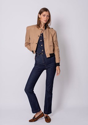 LADY GİNA Bej Kadın Regular Ceket