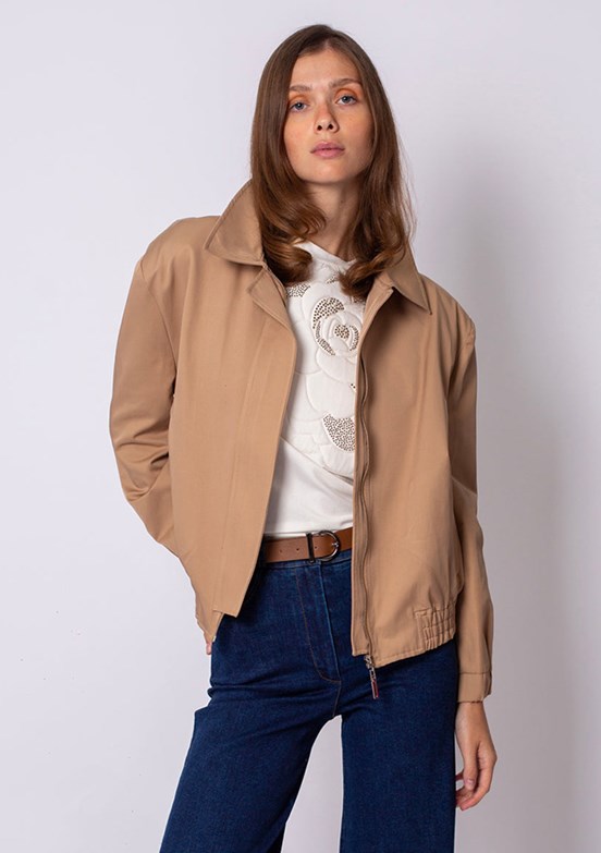 LADY GİNA Bej Kadın Regular Ceket