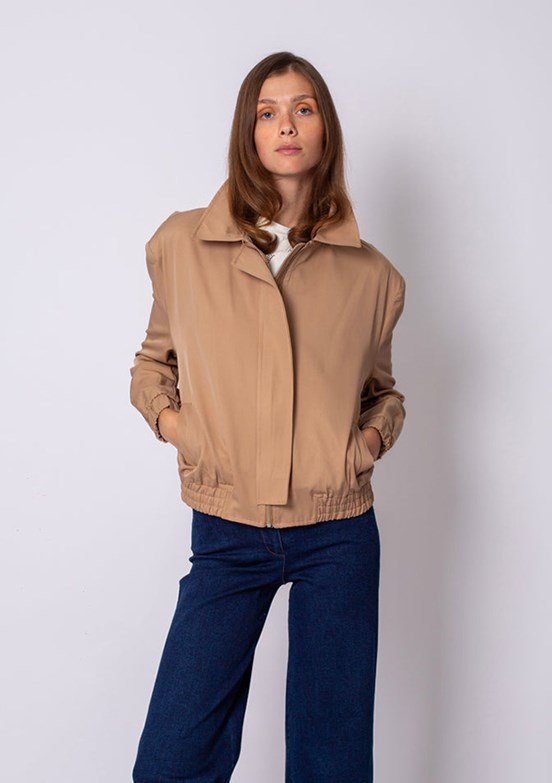 LADY GİNA Bej Kadın Regular Ceket