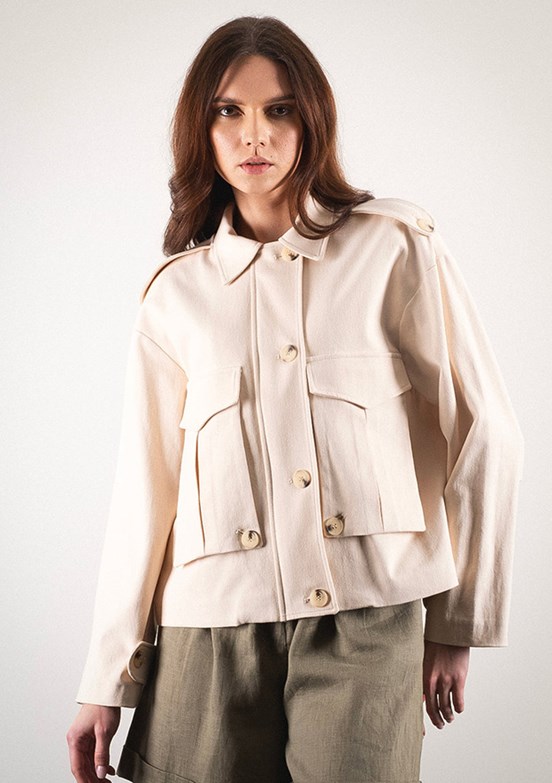 LADY GİNA Bej Kadın Regular Ceket