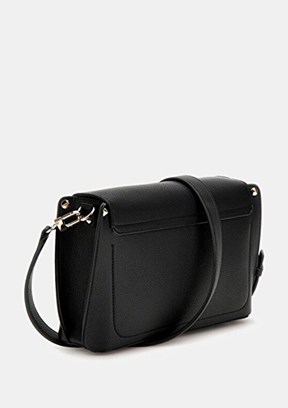 GUESS MERIDIAN II FLAP CRO - HWBG6974200 Kadın Siyah Çapraz Çanta