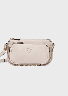 GUESS Noelle II DBL Pouch - HWZG9672710 Kadın Kahverengi Çapraz Çanta