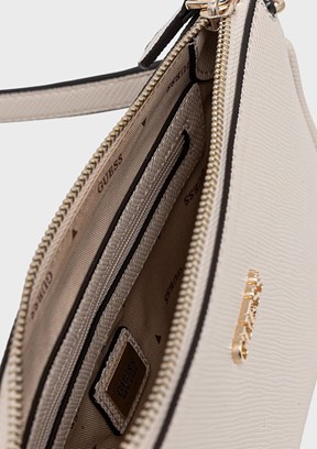 GUESS Noelle II DBL Pouch - HWZG9672710 Kadın Kahverengi Çapraz Çanta