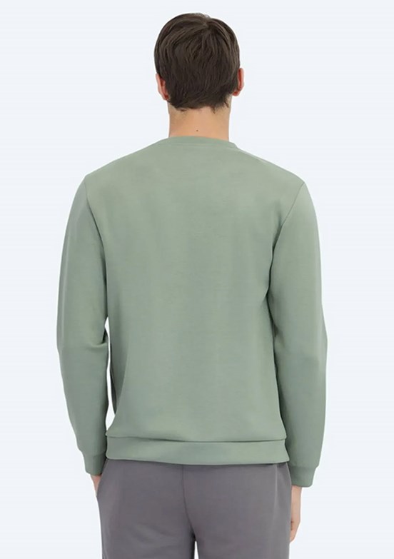 KİP Yeşil Erkek Baskılı Sweatshirt