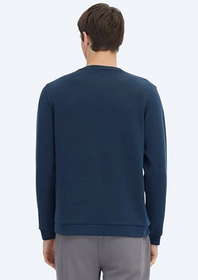 KİP Lacivert Erkek Baskılı Sweatshirt