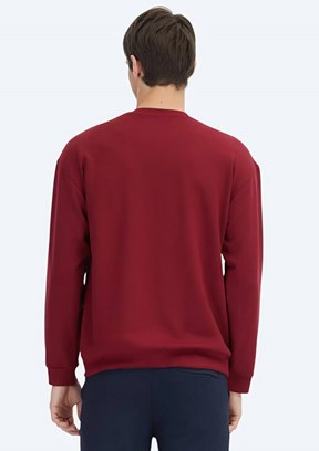 KİP Kırmızı Erkek Baskılı Sweatshirt