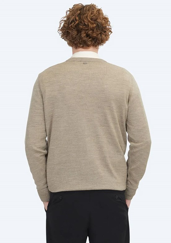 KİP Bej Erkek Bisiklet Yaka Kazak