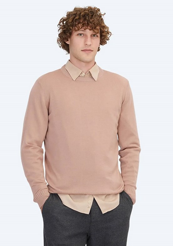 KİP Turuncu Erkek Bisiklet Yaka Kazak