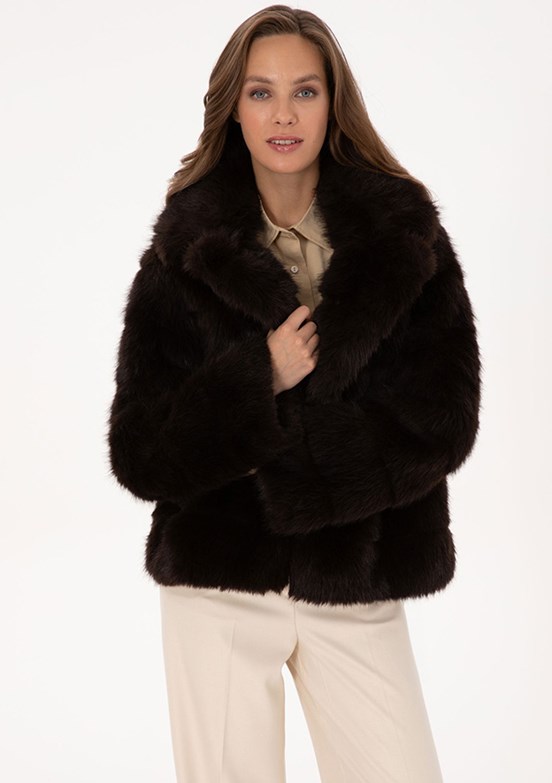 PİERRE CARDİN Kahverengi Kadın Comfort Mont