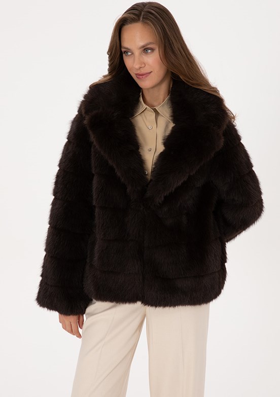 PİERRE CARDİN Kahverengi Kadın Comfort Mont