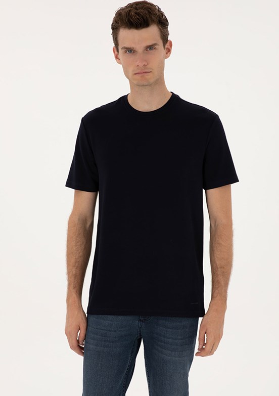 PİERRE CARDİN Erkek Lacivert Regular T-Shirt