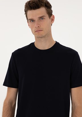 PİERRE CARDİN Erkek Lacivert Regular T-Shirt