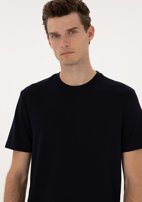 PİERRE CARDİN Erkek Lacivert Regular T-Shirt