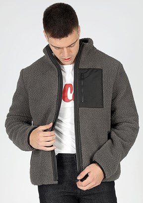 LEE COOPER Gri Erkek Kapüşonlu Mont