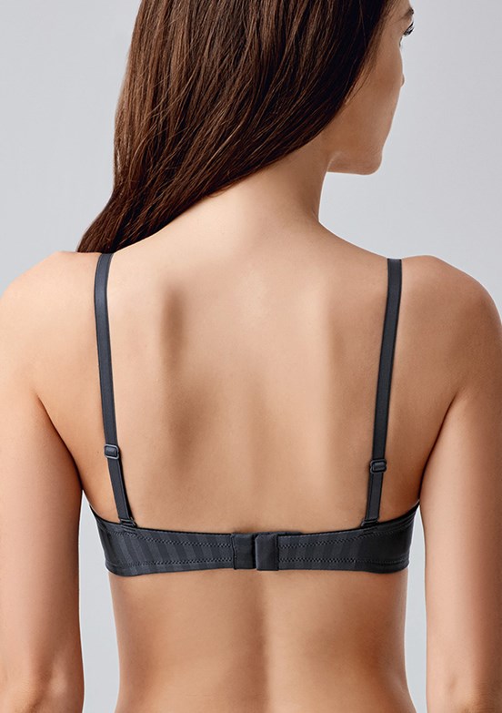 NEW BRA - 3370510000 Kadın Antrasit Basic Desenli Sütyen