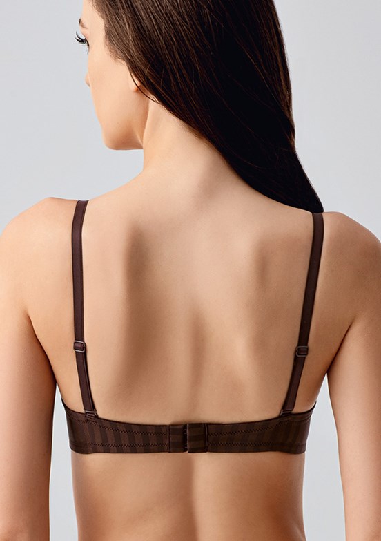NEW BRA - 3370510000 Kadın Kahverengi Basic Desenli Sütyen