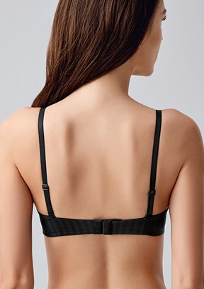 NEW BRA - 3370510000 Kadın Siyah Basic Desenli Sütyen