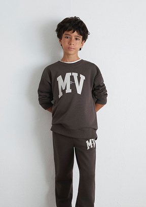 MAVİ Kahverengi Erkek Çocuk Bisiklet Yaka Sweatshirt