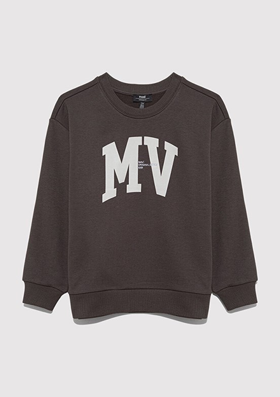 MAVİ Kahverengi Erkek Çocuk Bisiklet Yaka Sweatshirt