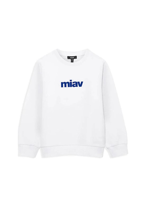 MAVİ Beyaz Erkek Çocuk Bisiklet Yaka Sweatshirt