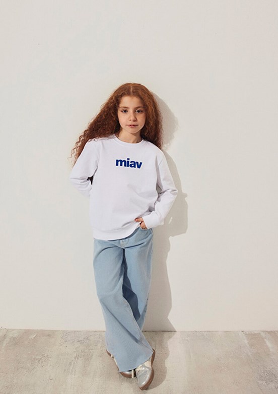 MAVİ Kahverengi Erkek Çocuk Bisiklet Yaka Sweatshirt