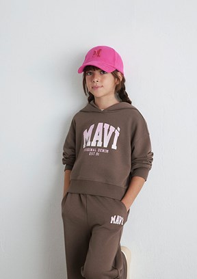 MAVİ Kahverengi Kız Çocuk Kapüşonlu Sweatshirt