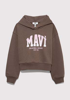 MAVİ Kahverengi Kız Çocuk Kapüşonlu Sweatshirt