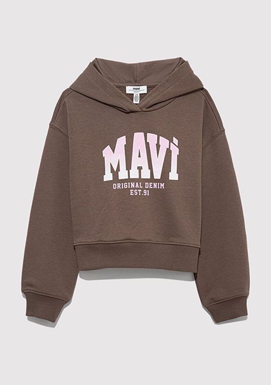 MAVİ Kahverengi Kız Çocuk Kapüşonlu Sweatshirt