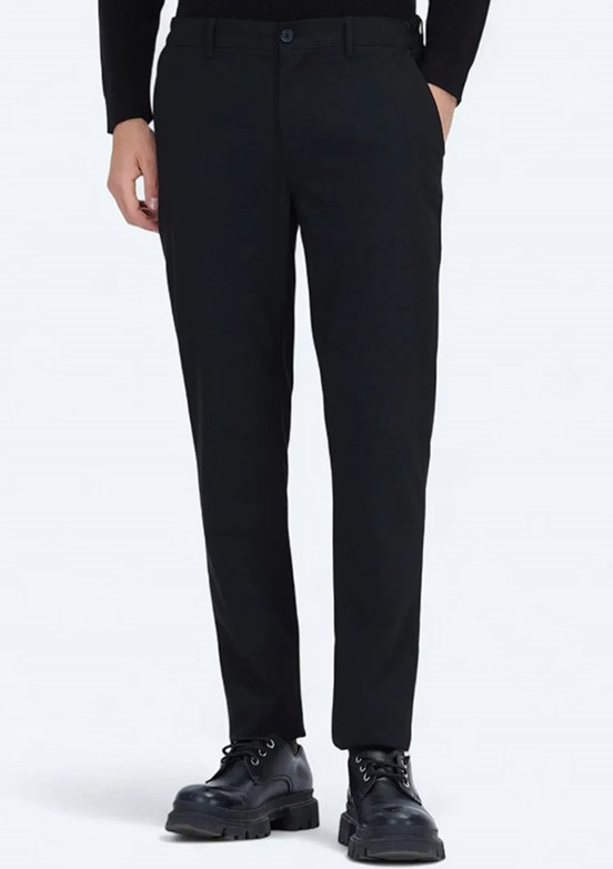 KİP Siyah Erkek Beli Lastikli Pantolon