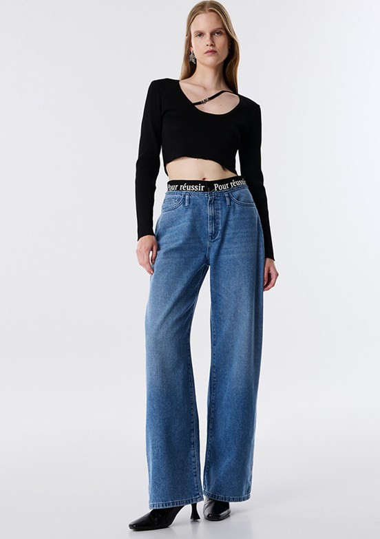 TWİST İndigo Kadın Yüksek Bel Jean Pantolon