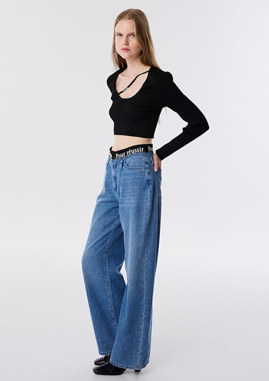 TWİST İndigo Kadın Yüksek Bel Jean Pantolon