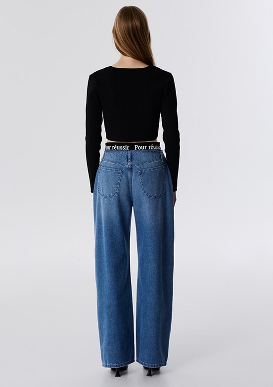 TWİST İndigo Kadın Yüksek Bel Jean Pantolon